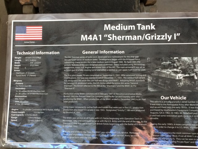 Sherman Tank Information