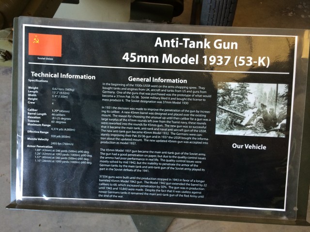 Soviet 45mm Anti-Tank Gun Information