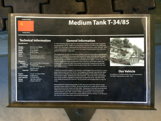 T-34:85 Information