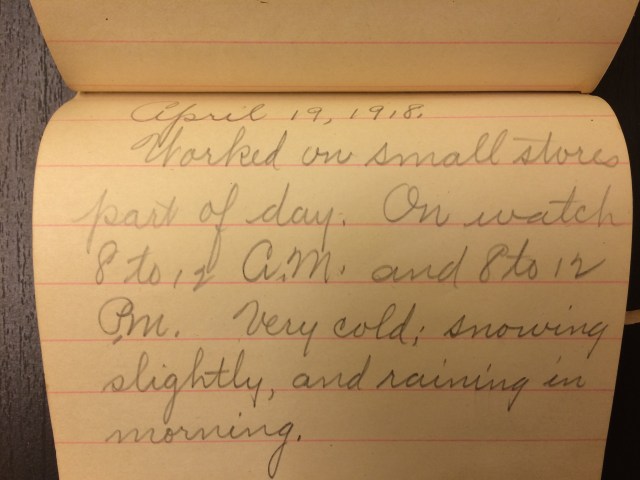 Source: C. Gilbert Hazlett, April 19, 1918