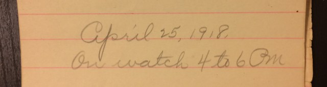 Source: C. Gilbert Hazlett, April 25, 1918