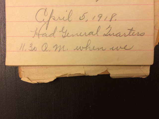 Source: C. Gilbert Hazlett, April 5, 1918