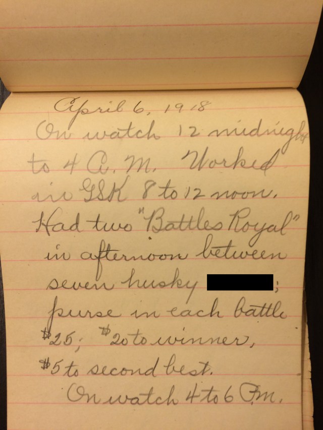 Source: C. Gilbert Hazlett, April 6, 1918